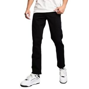 ASOS Design No Fade Black Stretch Slim Jeans in Black, Size 36X32​​​​​